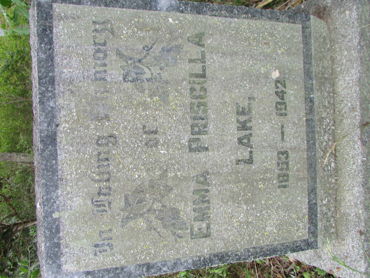 LAKE Emma Prescilla 1853-1942