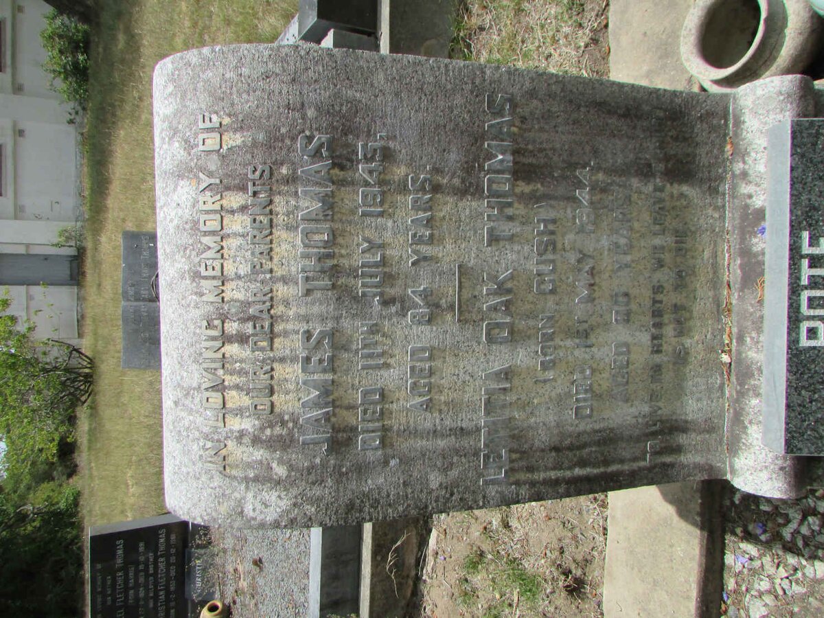 THOMAS James -1945 &amp; Letitia Oak GUSH -1944