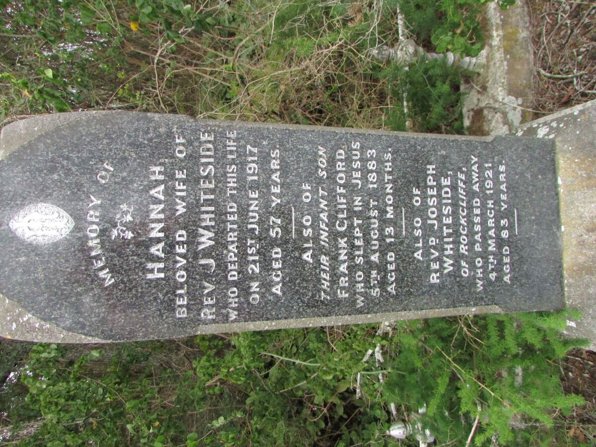 WHITESIDE Joseph -1921 &amp; Hannah -1917 :: WHITESIDE Frank Clifford -1883