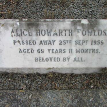 FOWLDS Alice Howarth -1955