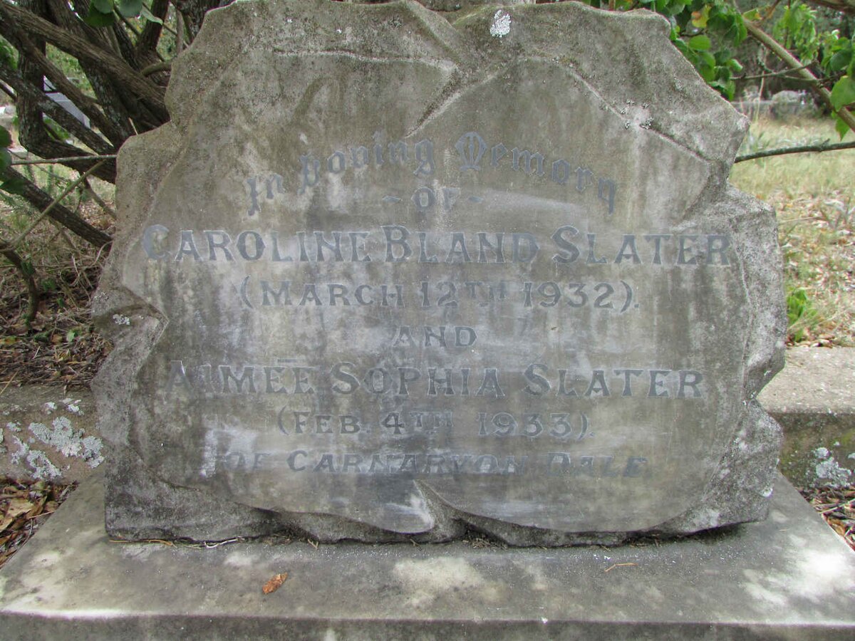 SLATER Caroline Bland -1932 :: SLATER Aimee Sophia -1933