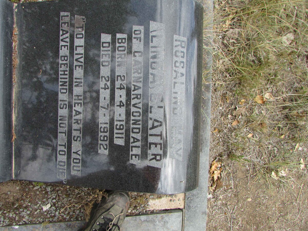 SLATER Rosalind May 1911-1992