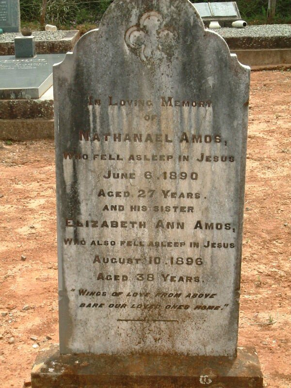 AMOS Nathanael -1890 :: AMOS Elizabeth Ann -1896