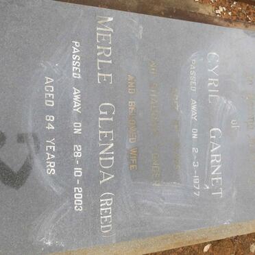 WEBBER Cyril Garnet -1977 &amp; Merle Glenda REED -2003