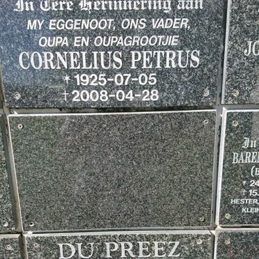 BESSINGER Cornelius Petrus 1925-2008 :: PREEZ Jannie, du 1958-2011