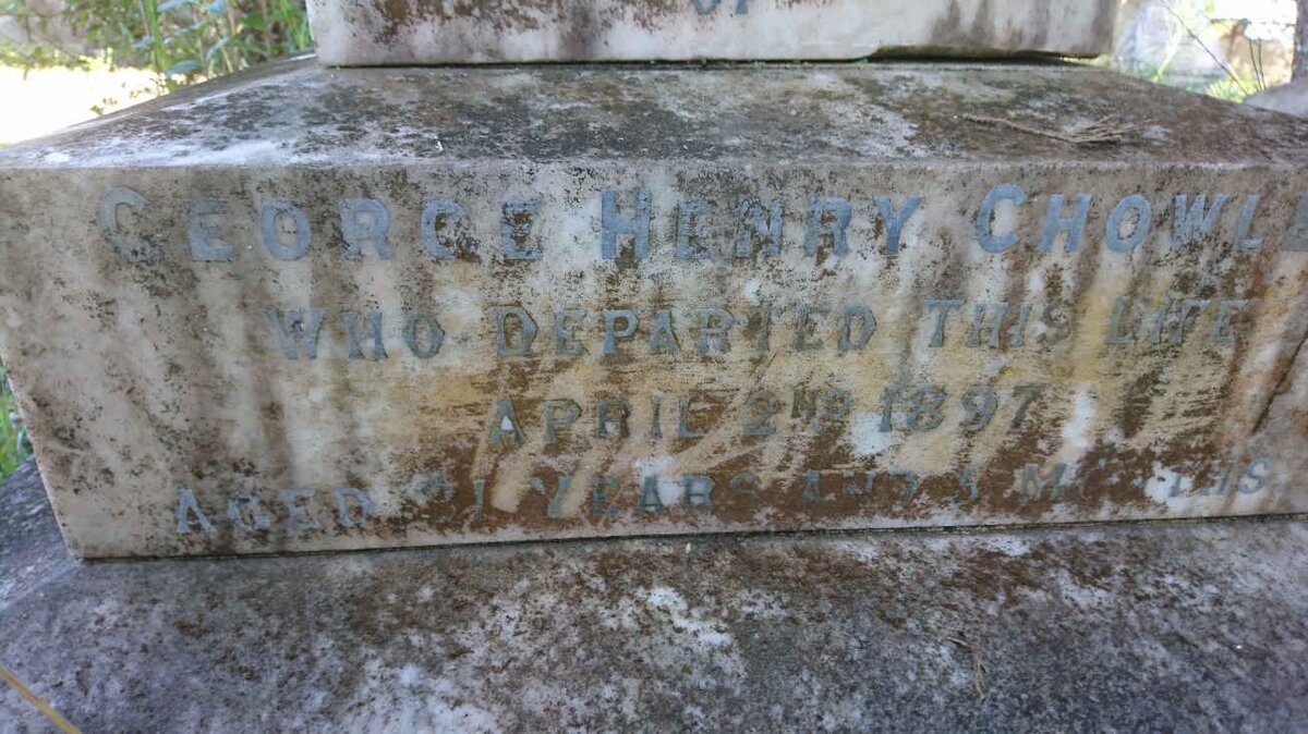 CHOWLES George Henry -1897