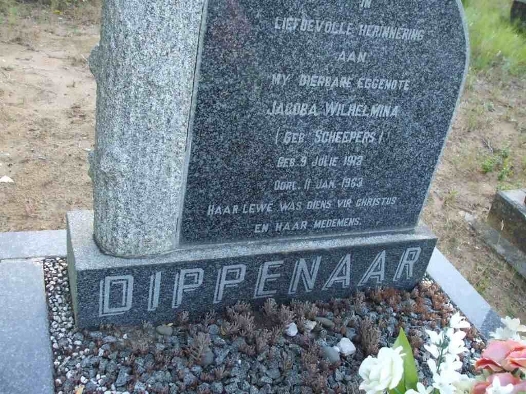 DIPPENAAR Jacoba Wilhelmina nee SCHEEPERS 1913-1963