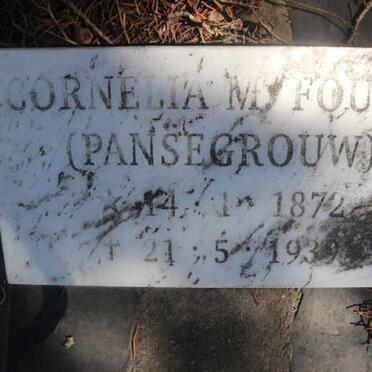 FOURIE Cornelia M. nee PANSEGROUW 1872-1939