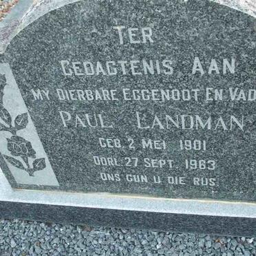 LANDMAN Paul 1901-1963
