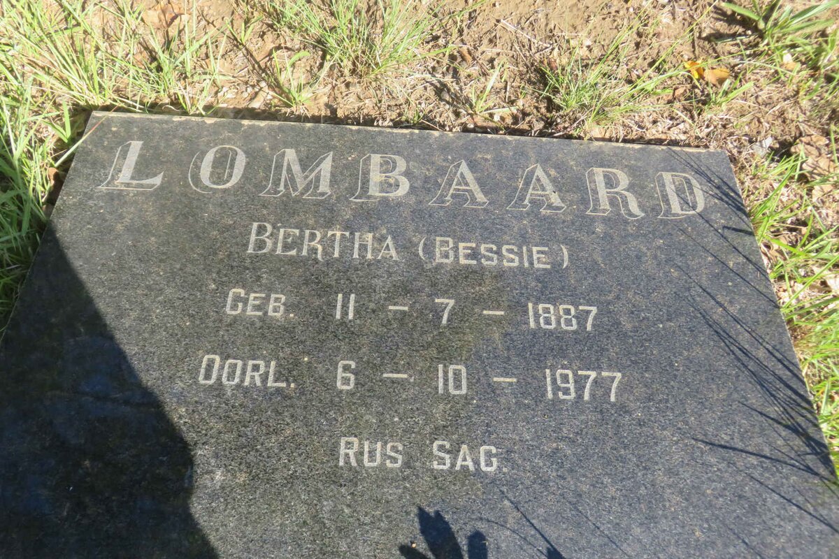 LOMBAARD Bertha 1887-1977