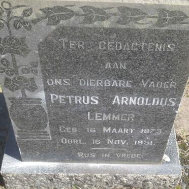 LEMMER Petrus Arnoldus 1873-1951