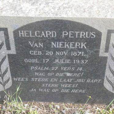 NIEKERK Helgard Petrus, van 1871-1937