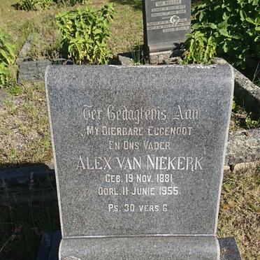 NIEKERK Alex, van 1881-1955
