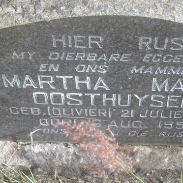 OOSTHUYSEN Martha Maria nee OLIVIER 1926-1951