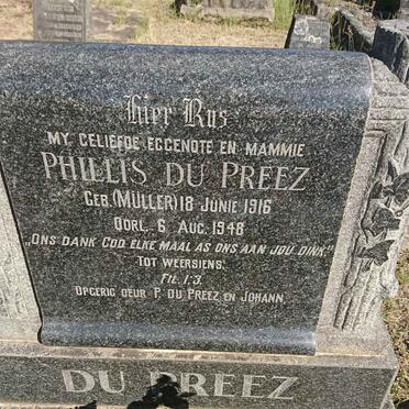 PREEZ Phillis, du nee MÜLLER 1916-1948