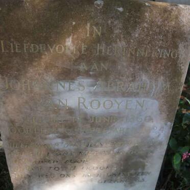 ROOYEN Johannes Abraham, van 1860-1924
