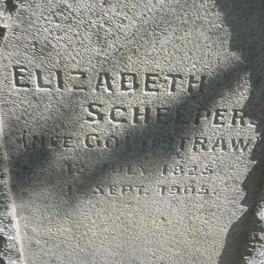 SCHEEPERS Elizabeth nee GOLDSTRAW 1825-1905