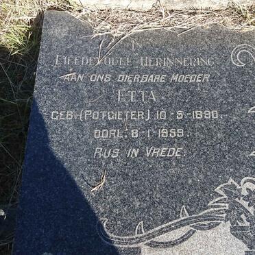 SCHEEPERS Albert 1887-1934 &amp; Etta POTGIETER 1890-1959