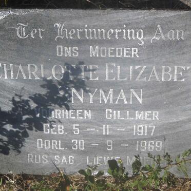 SNYMAN Charlotte Elizabeth formerly GILLMER 1917-1969