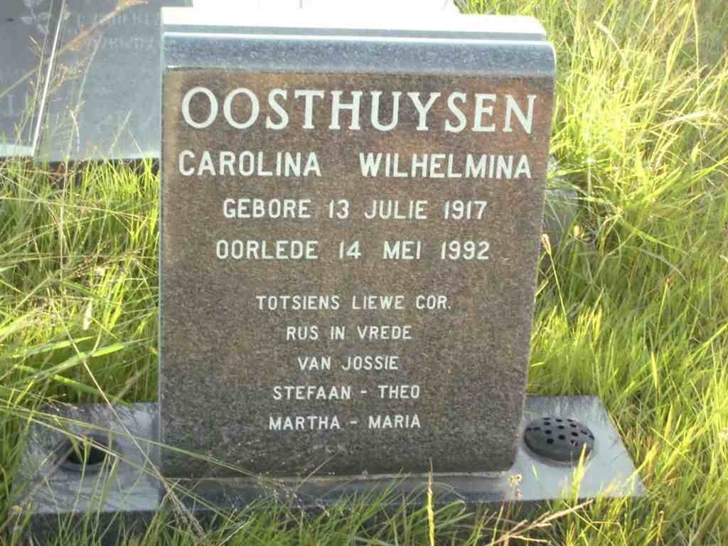 OOSTHUYSEN Carolina Wilhelmina 1917-1992