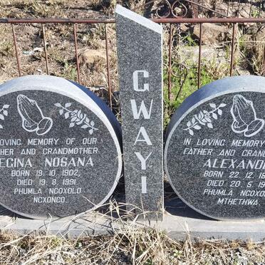 GWAYI Alexander 1894-1961 & Legina Nosana 1902-1991
