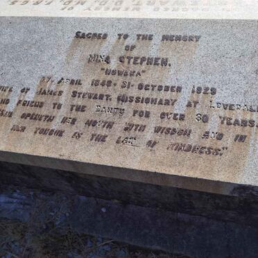 STEWART Nina Stephen 1848-1928