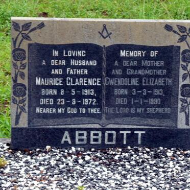 ABBOTT Maurice Clarence 1913-1972 &amp; Gwendoline Elizabeth 1913-1990