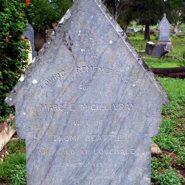BEATTIE Margaret nee McGILLIVRAY -1885