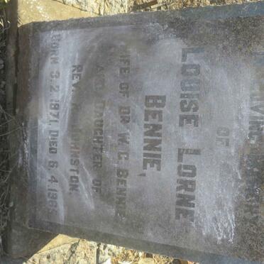 BENNIE Louise Lorne nee JOHNSTON 1871-1965