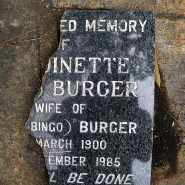 BURGER Antoinette 1900-1985