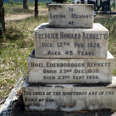 BENNETT Fredrick Howard -1920 :: BENNETT Noel Edenborough 1878-1956