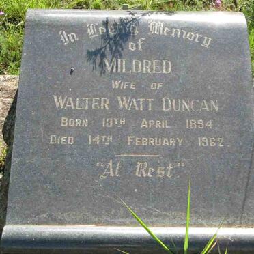 DUNCAN Mildred 1894-1962