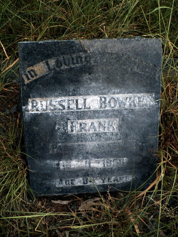 FRANK Russell Bowker -1958