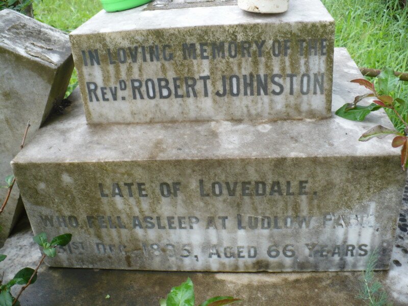 JOHNSTON Robert  -1895