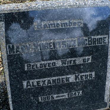 KERR Mary Robertson nee McBRIDE 1885-1947