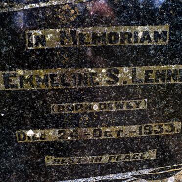 LENNIE Emmeline S. nee DEWEY -1933