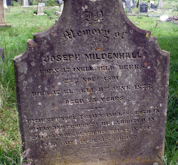 MILDENHALL Joseph 1801-1875