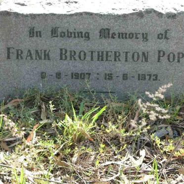 POPE Frank Brotherton 1907-1973