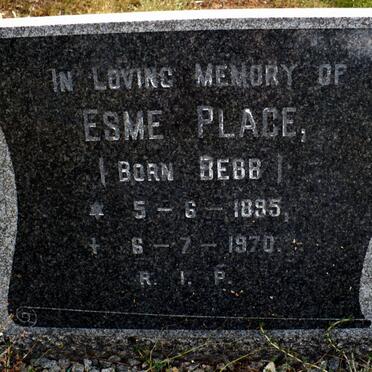 PLACE Esme nee BEBB 1895-1970