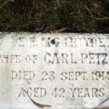 PETZER E.E. nee McINTYRE -1914