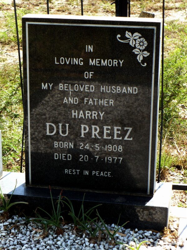 PREEZ Harry, du 1908-1977