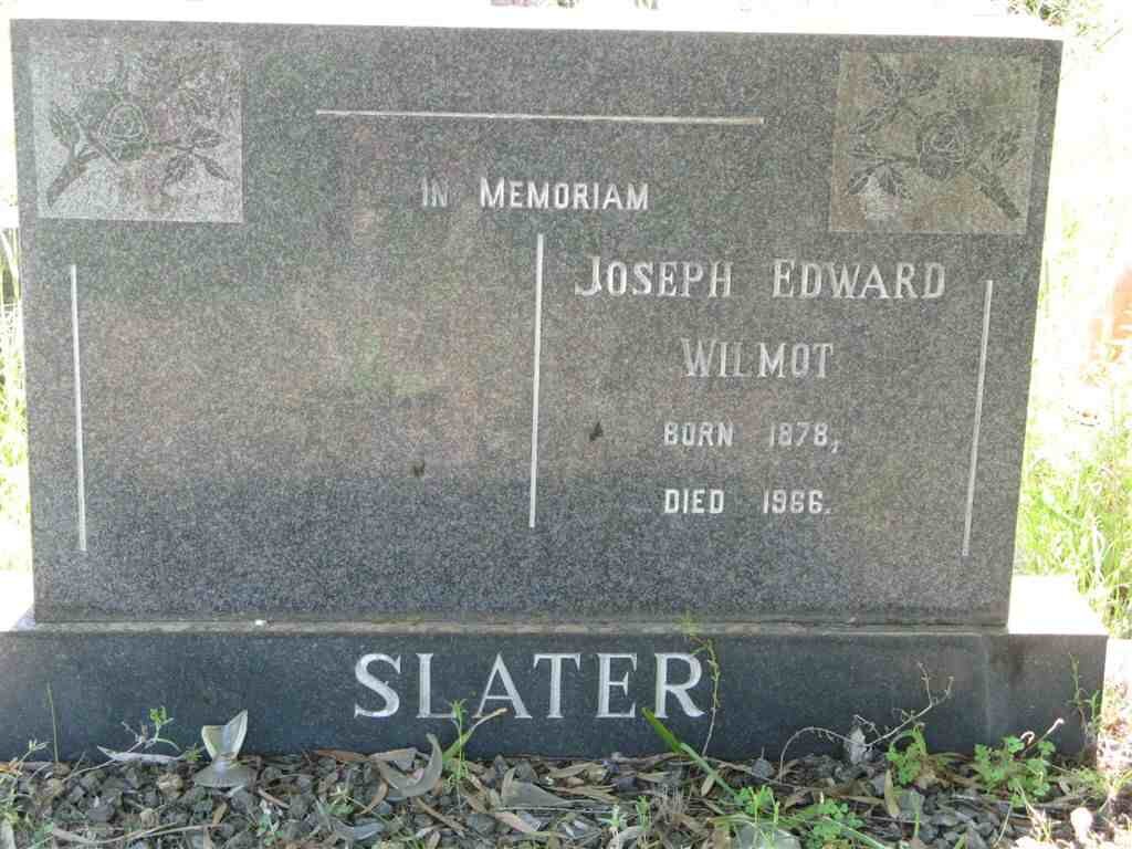 SLATER Joseph Edward Wilmot 1878-1966