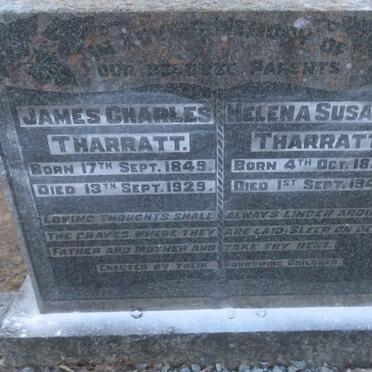 THARRATT James Charles 1849-1929 &amp; Helena Susanna 1858-1945
