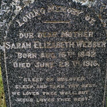 WEBBER Sarah Elizabeth 1842-1916