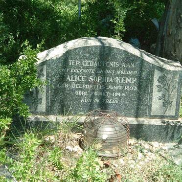 KEMP Alice Sophia nee DELPORT 1893-1945