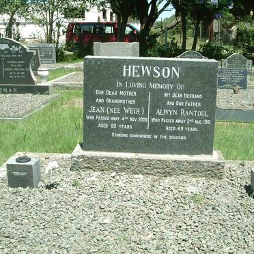 HEWSON Alwyn Rantoul -1961 &amp; Jean WEIR -2000