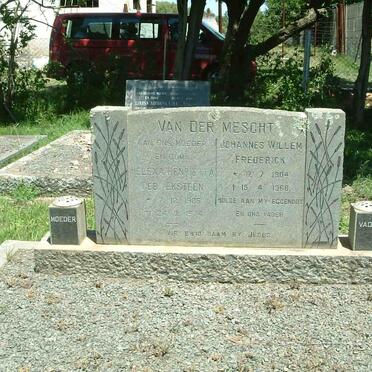 MESCHT Johannes Willem Frederick, van der 1904-1968 &amp; Helena Henrietta EKSTEEN 1905-1974