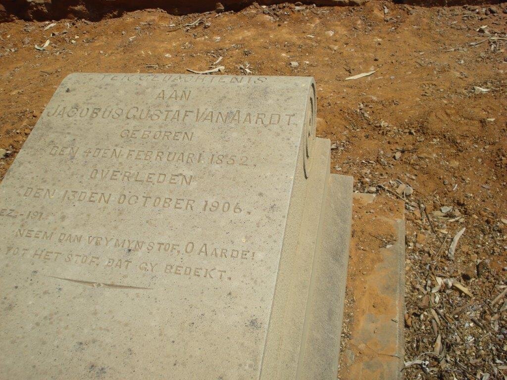 AARDT Jacobus Gustaf, van 1852-1906