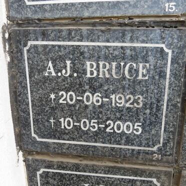 BRUCE A.J. 1923-2005