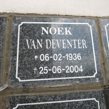 DEVENTER Noek, van 1936-2004